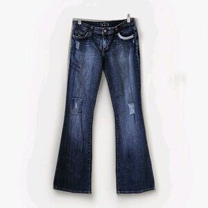 575 Jeans Womens 27 Blue Low Rise Pockets Flare Stretch Y2K Hippie